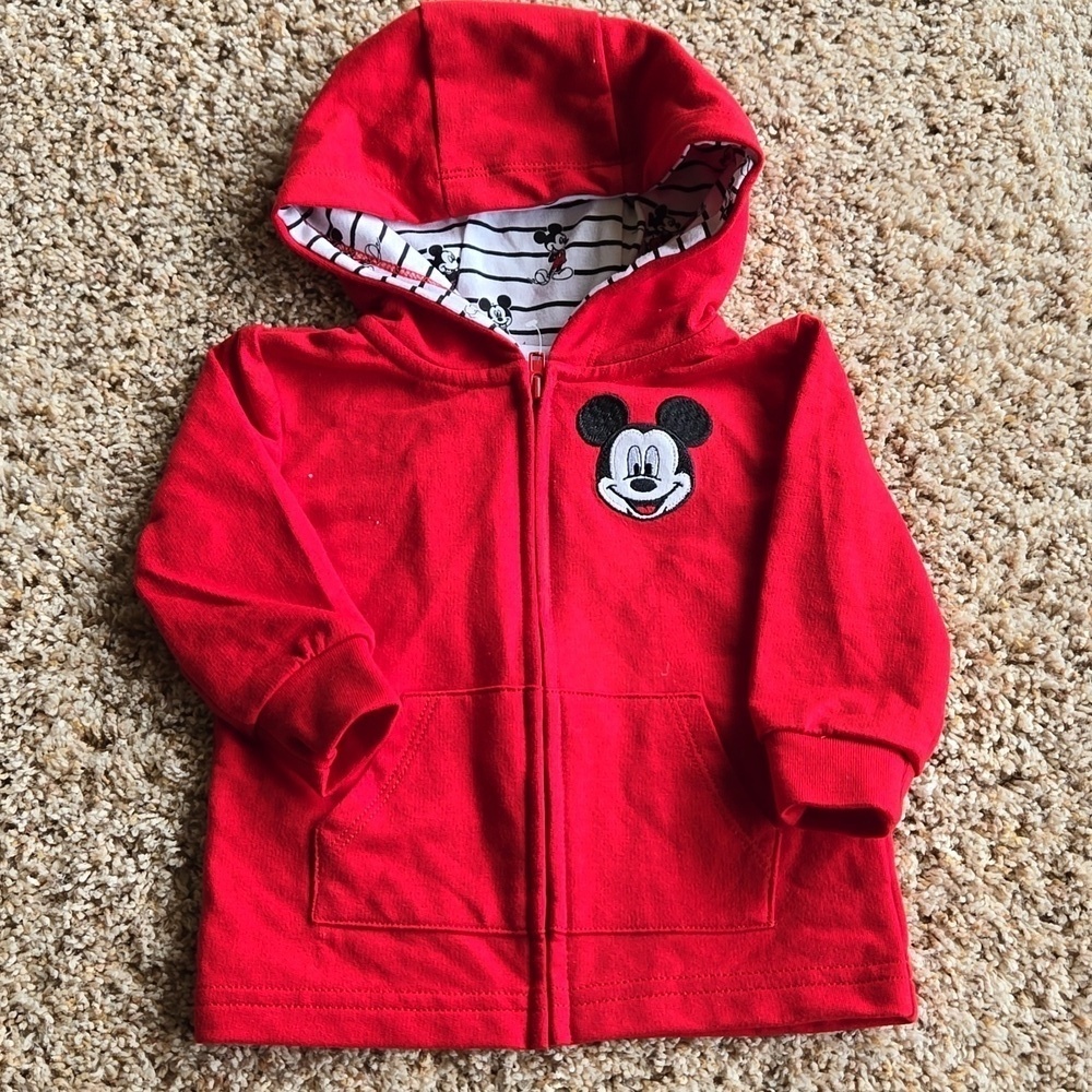 Disney Mickey Mouse, full zip sweater, 6 months,  nwt